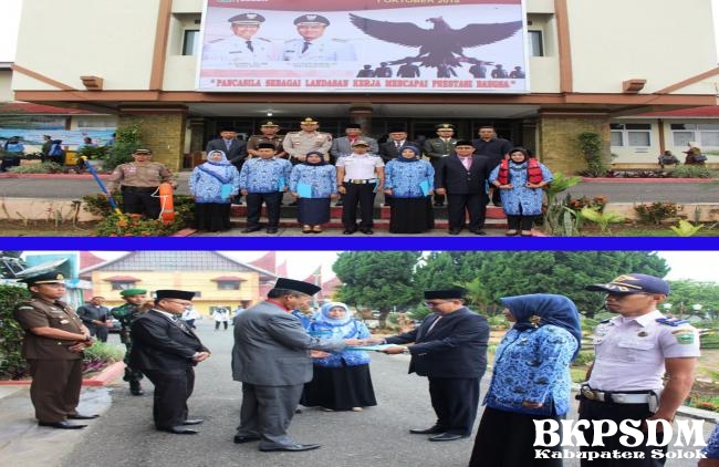 PENYERAHAN SK KENAIKAN PANGKAT PERIODE OKTOBER SECARA SIMBOLIS DI LINGKUNGAN PEMERINTAH KAB.SOLOK