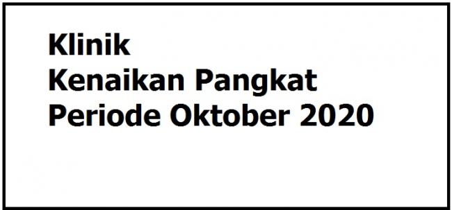 Klinik Kenaikan Pangkat Periode Oktober 2020