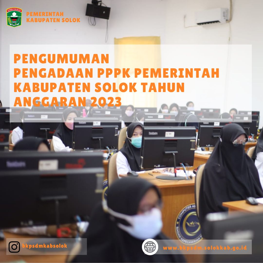 Pengumuman Pengadaan PPPK Pemerintah Kabupaten Solok Tahun Anggaran 2023
